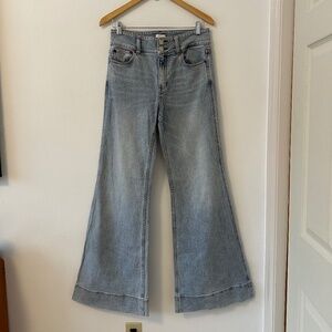 Alice + Olivia Ultra Wide Leg High Waist Double Button Jeans | Size 29